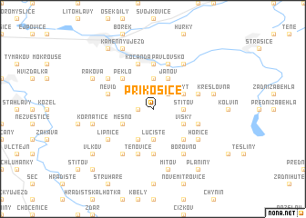 map of Příkosice