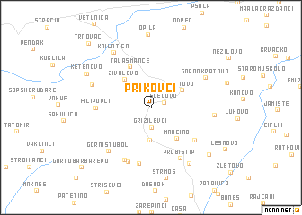 map of Prikovci