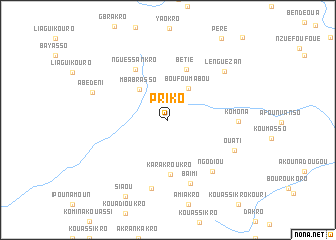 map of Priko