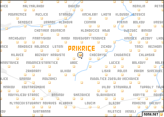 map of Příkřice