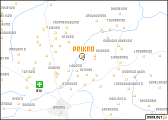 map of Prikro