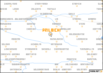 map of Prilbichi