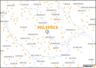 map of Prilepnica