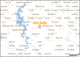 map of Přílepov