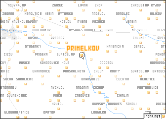 map of Přímělkov