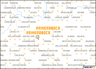 map of Primera Boca