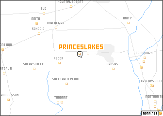 map of Princes Lakes