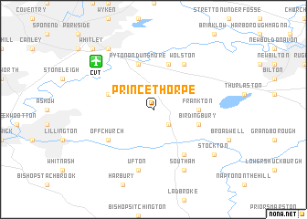 map of Princethorpe