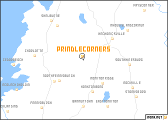 map of Prindle Corners