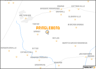 map of Pringle Bend