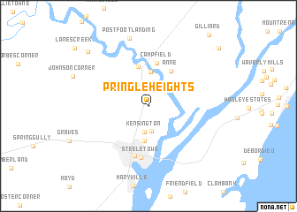 map of Pringle Heights