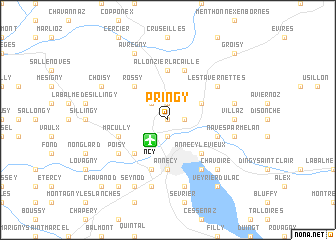 map of Pringy