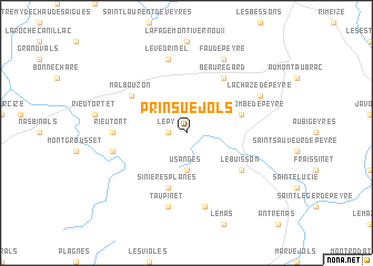map of Prinsuéjols