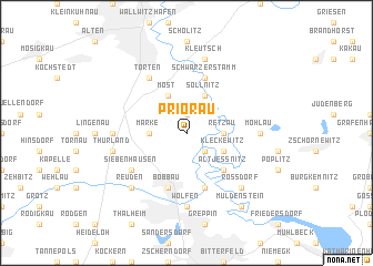 map of Priorau