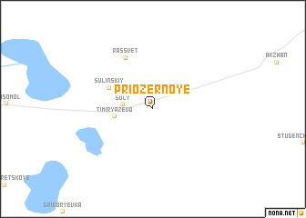 map of Priozernoye