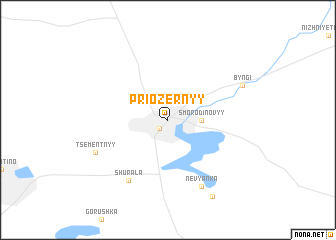 map of Priozërnyy