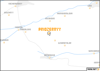 map of Priozërnyy