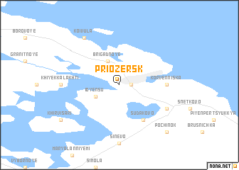 map of Priozërsk