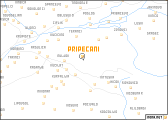 map of Pripečani