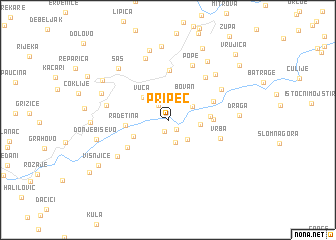 map of Pripec