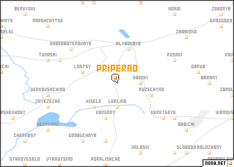 map of Priperno