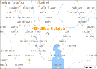 map of Priponeştii de Jos