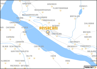 map of Prisăcani