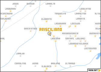 map of Prisciliano