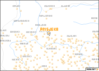 map of Prisjeka