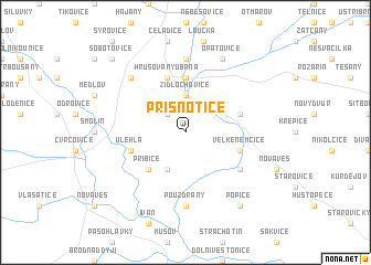 map of Přísnotice