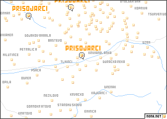 map of Prisojarci