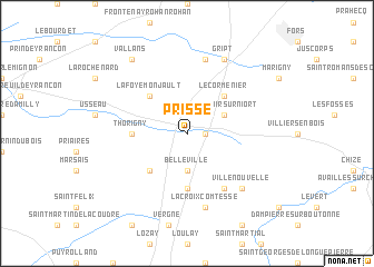 map of Prissé