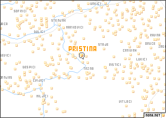 map of Priština