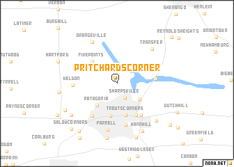 map of Pritchards Corner