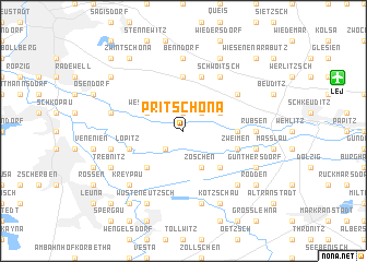 map of Pritschöna