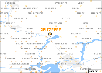 map of Pritzerbe