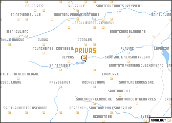 map of Privas