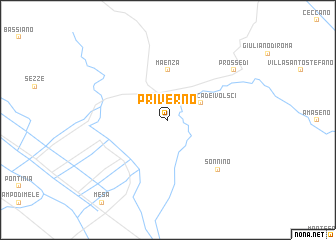 map of Priverno