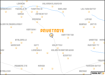 map of Privetnoye