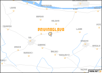 map of Privina Glava