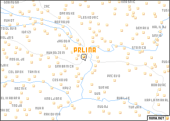 map of Prlina