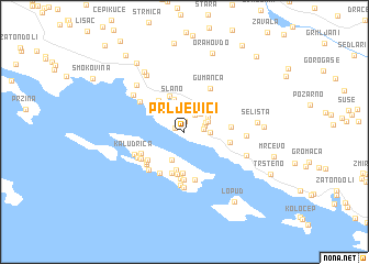 map of Prljevići