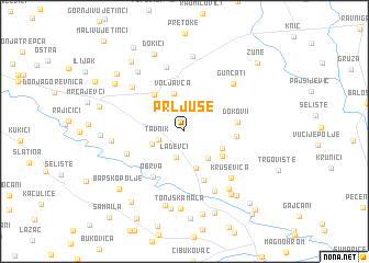 map of (( Prljuše ))