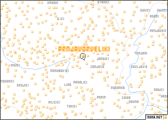map of Prnjavor Veliki