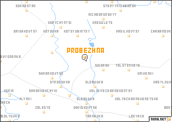 map of Probezhna