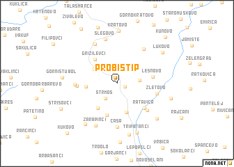 map of Probištip