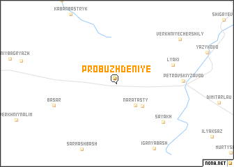 map of Probuzhdeniye