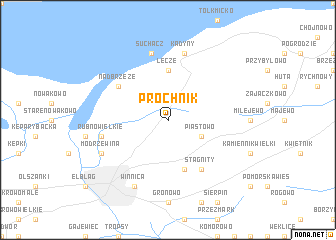 map of Próchnik