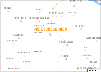 map of Proctors Corner