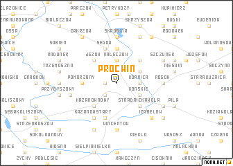 map of Proćwin